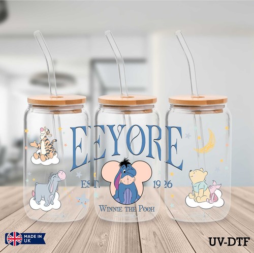Eeyore dtf sticker 16oz - sticker,