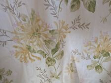 Vintage Pair Of Laura Ashley Honeysuckle Trail Camomile Lined Cotton Curtains 
