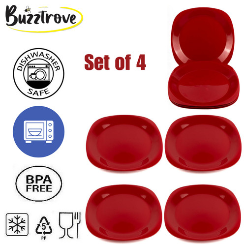 Reuseable plastic plates - 4,