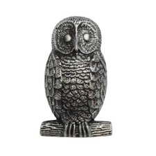Owl Antique Silver Pewter