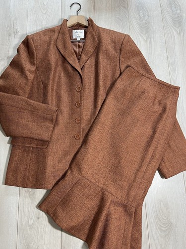 Suit brown herringbone - suit,