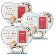Christmas Memorial Glass Heart