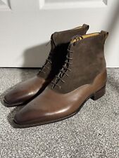 Gaziano Girling Wigmore Boots in Vintage Oak And Mole Suede on the TG73 Last