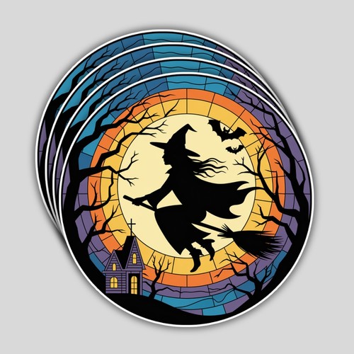 Stained glass halloween - stained,