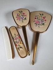 Vintage Embroidered Vanity Dressing Table Set