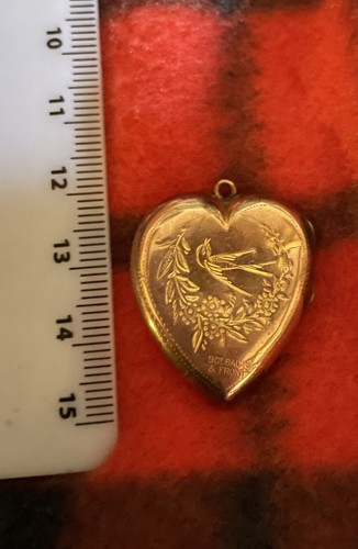 Antique 9ct gold heart - antique, locket