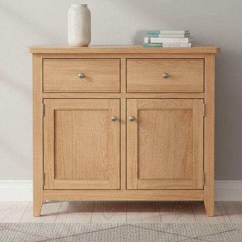 Solid oak small sideboard - solid,