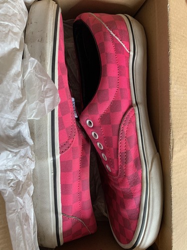 Pink checkered vans - vans,