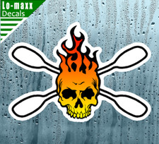 Whitewater flaming skull and - skull,