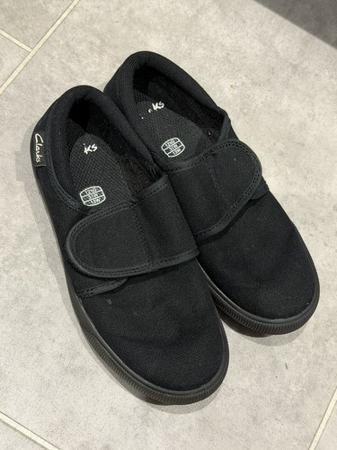 Clarks black plimsoles size - black, plimsoles,
