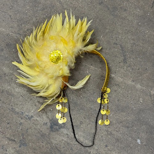 Vintage 60s yellow feather - vintage,