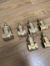 Brass gate valve job lot x 6 