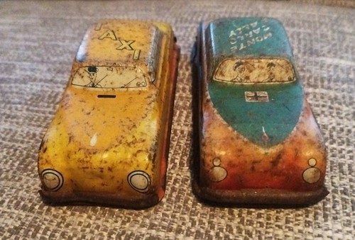 Vintage pair tin plate - tin,