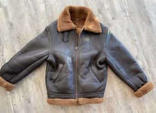 Genuine Leather Sheepskin Flying Jacket Size S