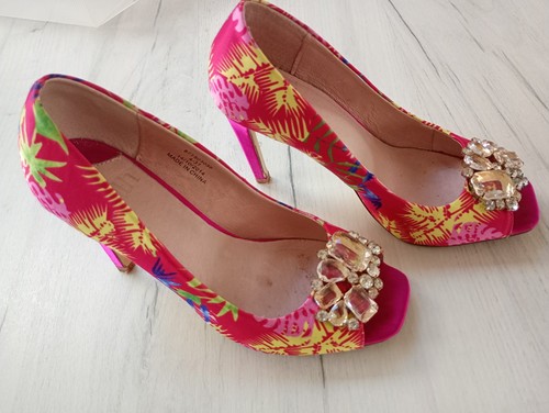 Floral fabric dress stiletto - fabric,