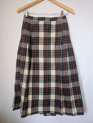 Vintage tartan plaid pleated - vintage,