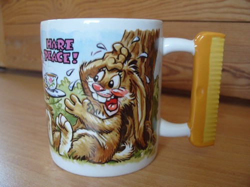 Hare peace pottery mug cup - hare,
