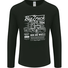 Lorry Driver HGV Big Truck Mens Long Sleeve T-Shirt