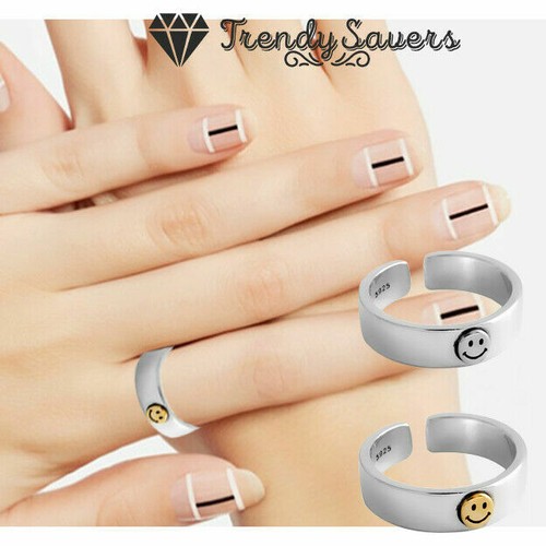 Smiley face ring - face, open