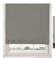 VERY Grey Plain Eyelet Roller Blind 180cmx160cm - See Description