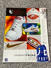 Collectable Vintage 1996 Magazine Advert Picture JD Sports Nike Air Max Triax Ad