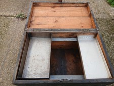 antique wooden tool trunk