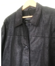 Beth Terrell Genuine leather jacket coat women xl 18 new
