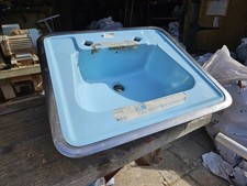 Mid Century Egg Blue Bathroom