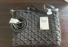 ZARA BLACK RATTAN SHOULDER