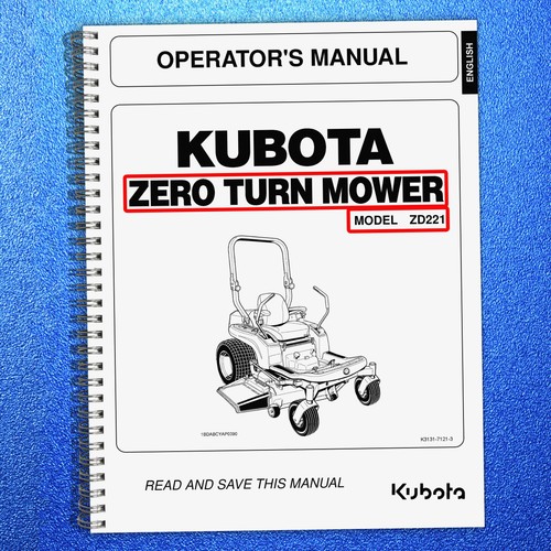 Kubota zd221 zero turn mower - zero,