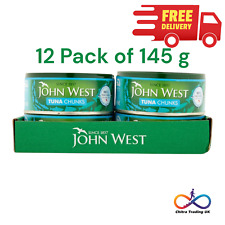 John West Tuna Chunks in Brine 12x145g Cans High Protein Omega 3