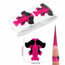 Long Pink Nail Forms Stiletto Nail Forms Extension Guide UV Gel Builder Polygel