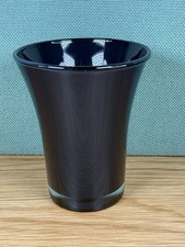 Black Coloured Glass Flared 12.5 x 10cm Vase Simple Clean Aesthetic