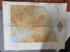 ORIG WW2 OS LINEN WAR MAP