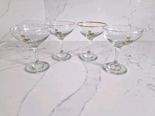 Vintage 1960’s  Babycham Coupe Glasses x4