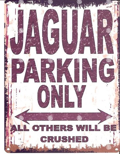 Jaguar metal parking - jaguar, vintage