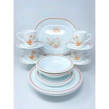 Corelle Peach Floral 21 pc