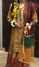 Asian Wedding Bridal Dress Lehnga Walima Indian Pakistan Shaadi Mehndi gharara .