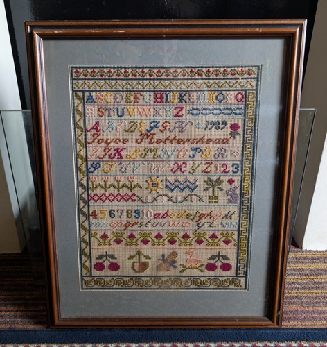 Vintage framed needlework - vintage,