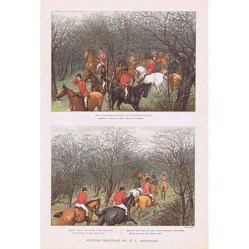 Victorian fox hunting scenes - victorian,