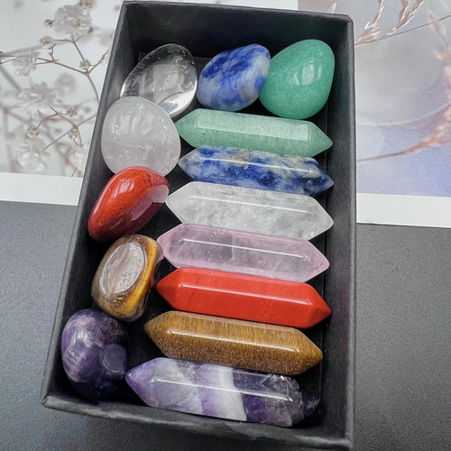 Crystals set natural quartz - crystals,