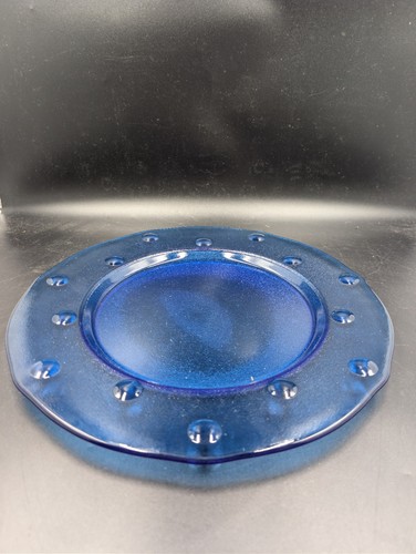 Cobalt blue glass - glass, charger
