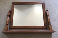 Large Pine Swivel Tilt Bedroom Bathroom Table Top Free Standing Vanity Mirror.