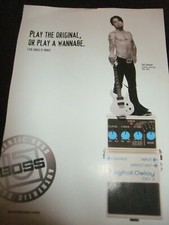 (-0-) BOSS VINTAGE DD-3 DIGITAL DELAY FOOT PEDAL  ADVERT A4 29cm X 21cm