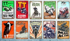 Motor Car Bikes Metal Signs