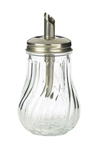Retro glass sugar dispenser - glass,