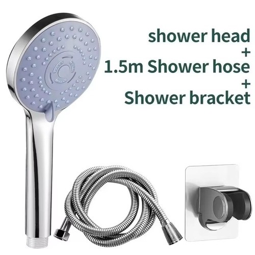 Chrome shower head hose set - chrome,