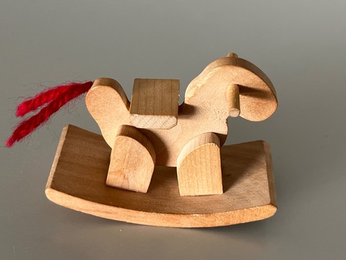 Miniature wooden rocking horse - miniature,