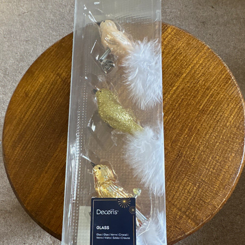 Decoris glass clip - clip-on, bird