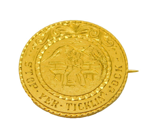 Edwardian gold plated stop - edwardian, 'stop
